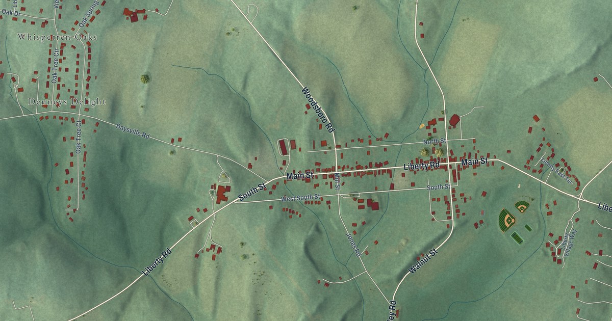 Map of Libertytown, Maryland in 2026