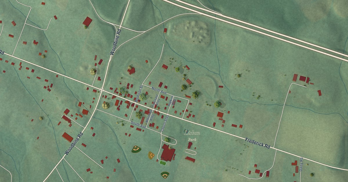 Map of Lisbon, Maryland in 2026