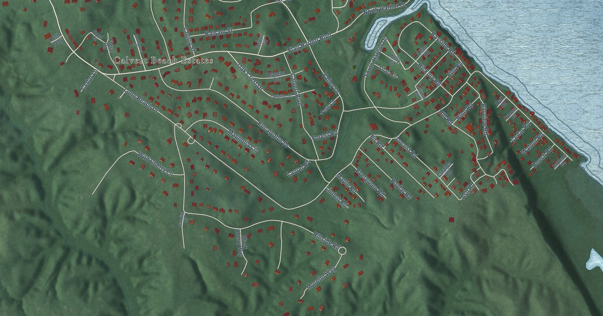 Map of Long Beach, Maryland in 2026