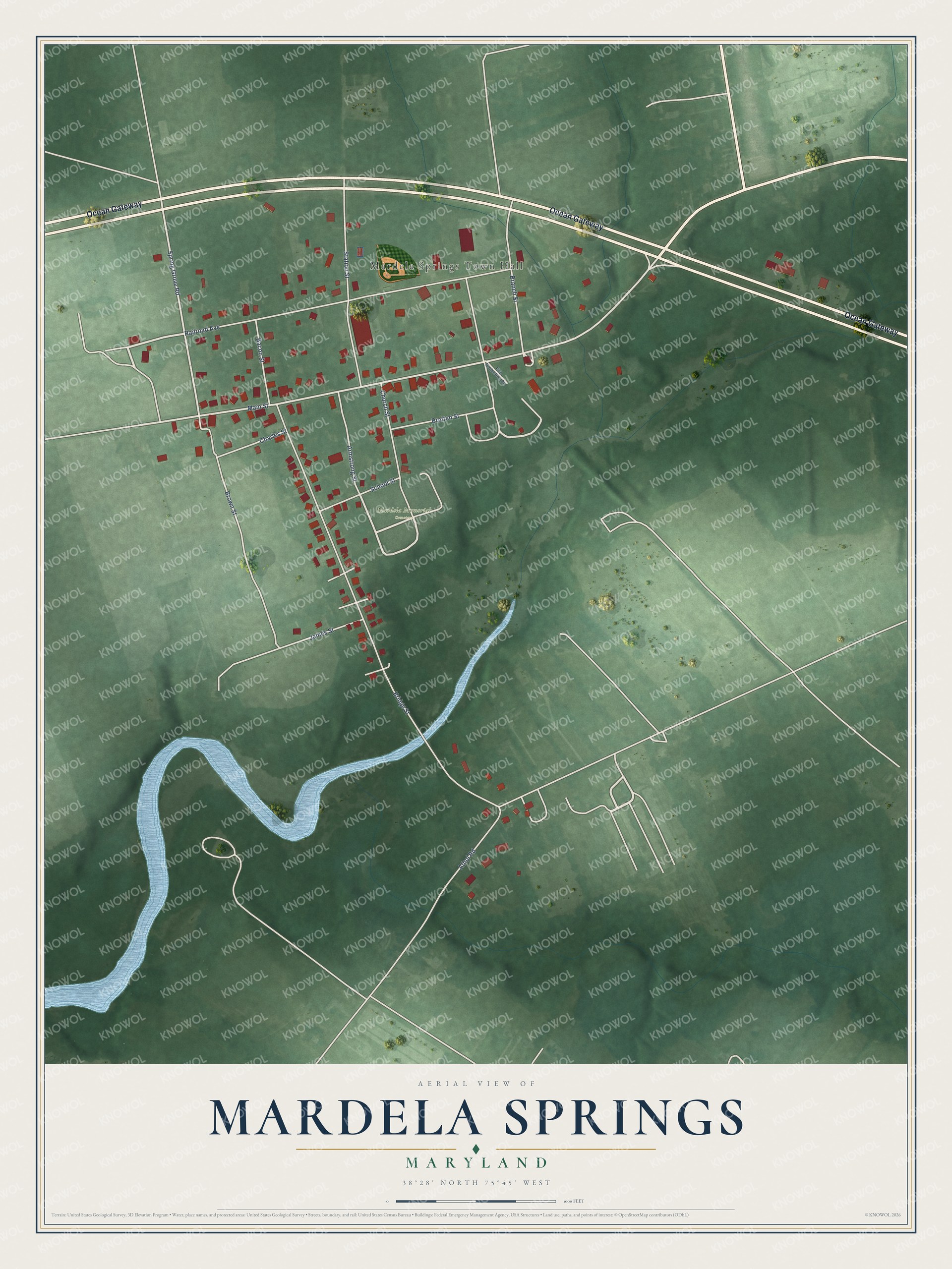 Watermarked full-map preview of Mardela Springs, Maryland