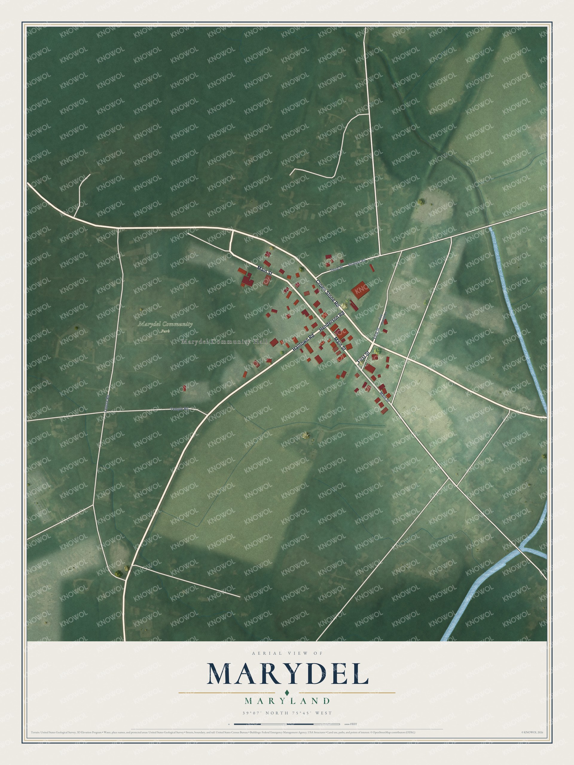 Watermarked full-map preview of Marydel, Maryland