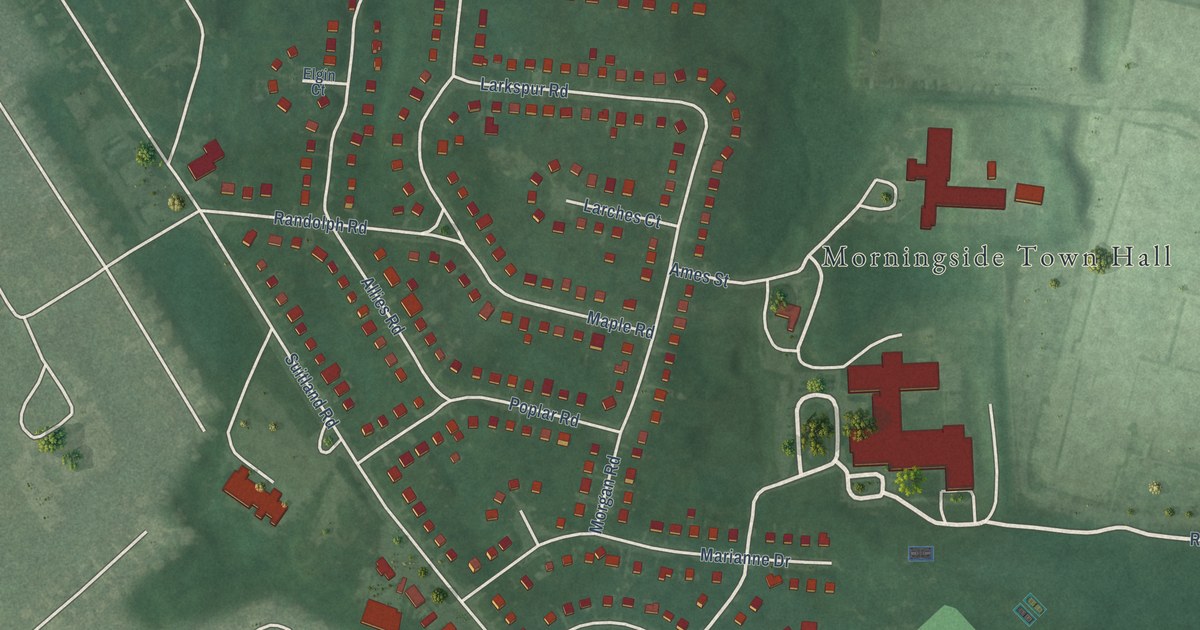 Map of Morningside, Maryland in 2026