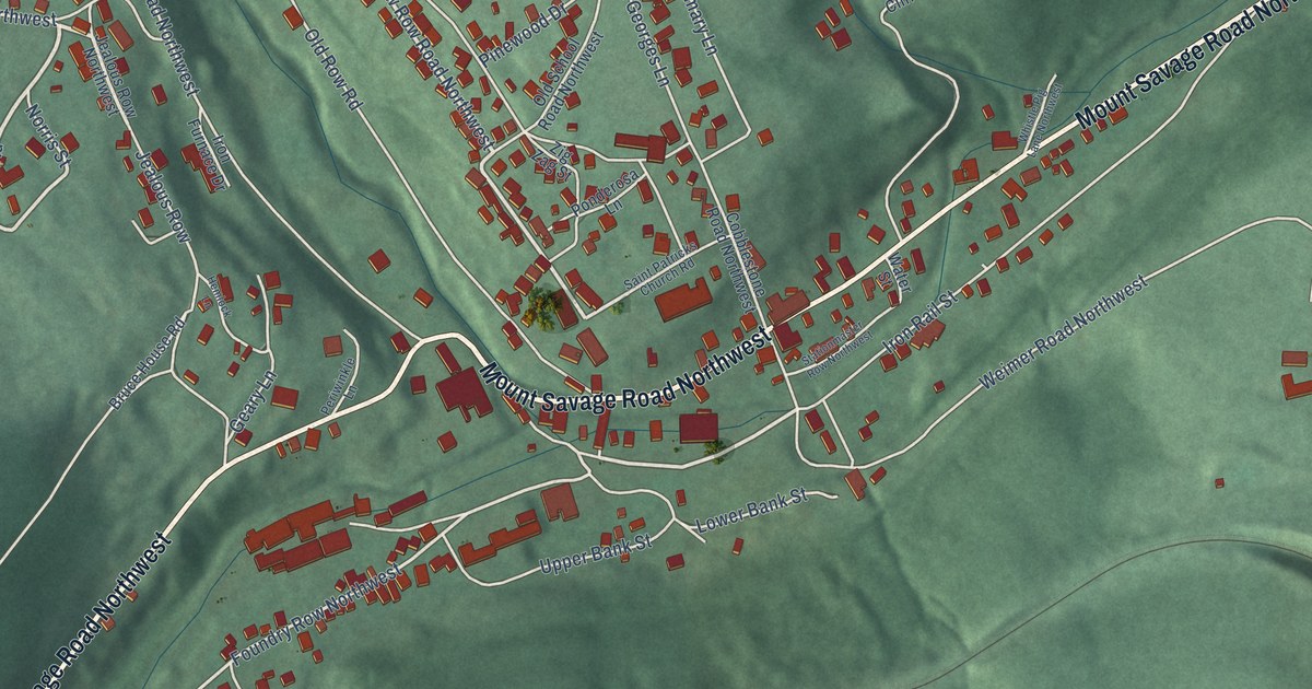 Map of Mount Savage, Maryland in 2026