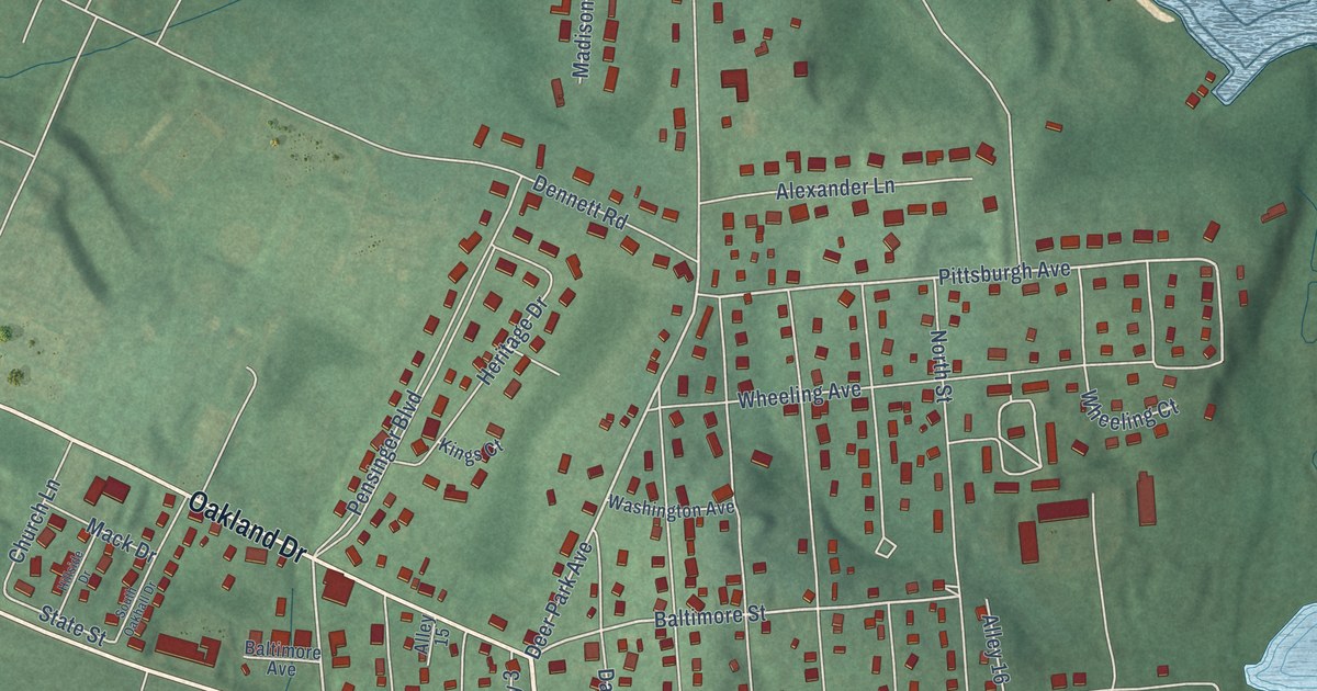 Map of Mountain Lake Park, Maryland in 2026