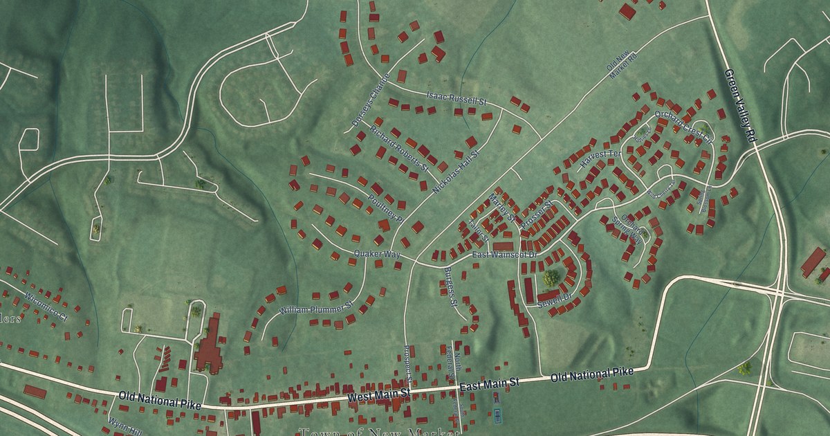 Map of New Market, Maryland in 2026