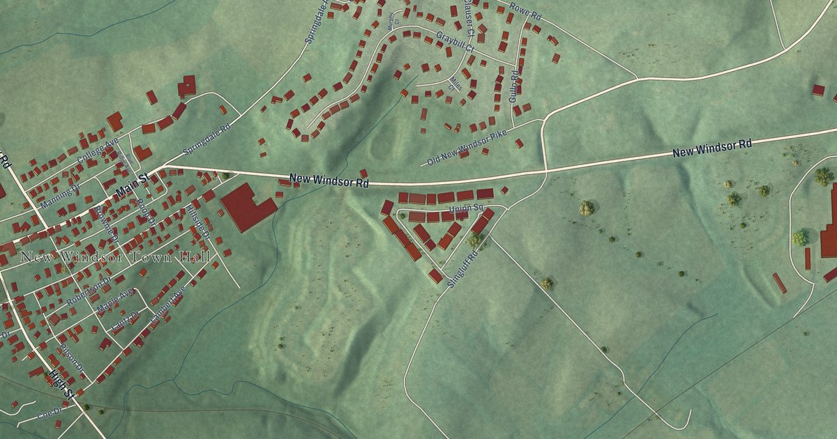 Map of New Windsor, Maryland in 2026