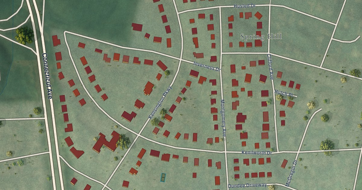 Map of North Chevy Chase, Maryland in 2026