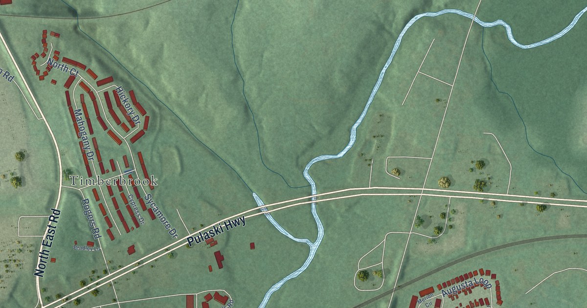 Map of North East, Maryland in 2026