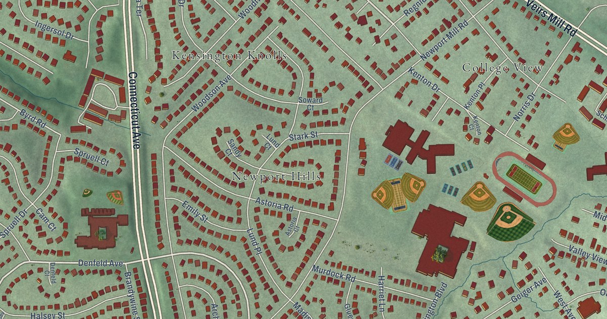 Map of North Kensington, Maryland in 2026