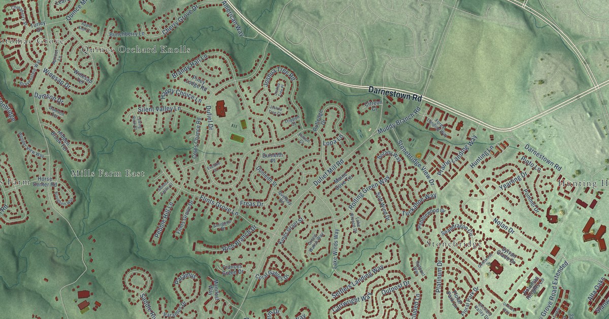Map of North Potomac, Maryland in 2026
