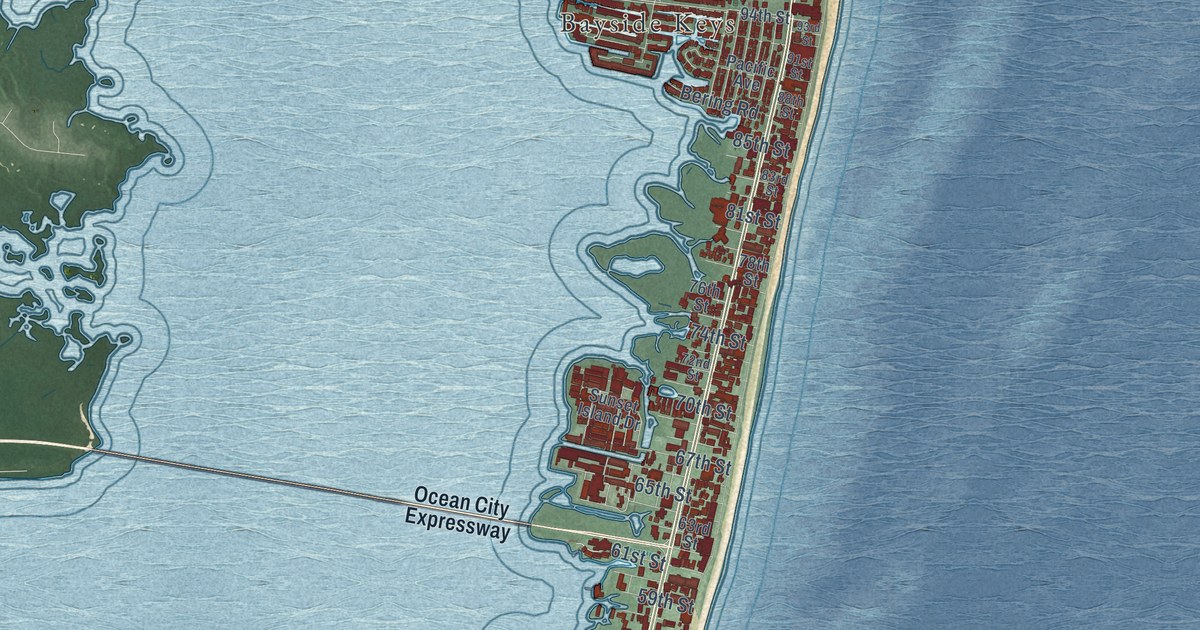 Map of Ocean City, Maryland in 2026