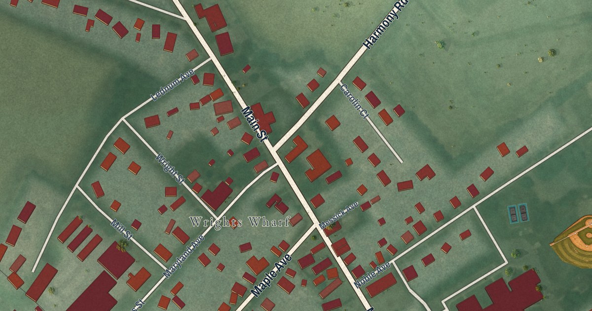 Map of Preston, Maryland in 2026