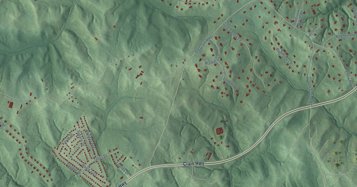 Map of Queensland, Maryland in 2026