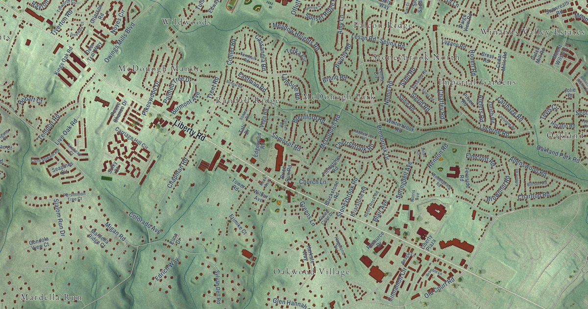 Map of Randallstown, Maryland in 2026