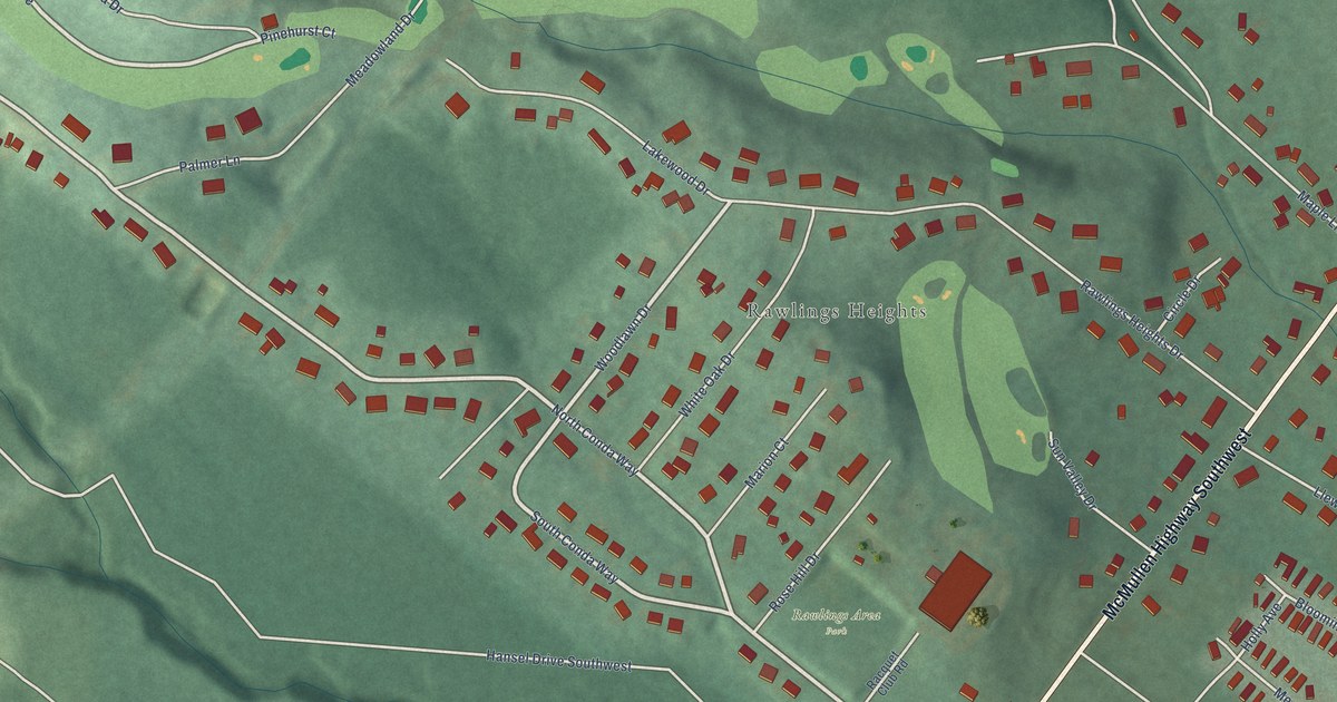 Map of Rawlings, Maryland in 2026