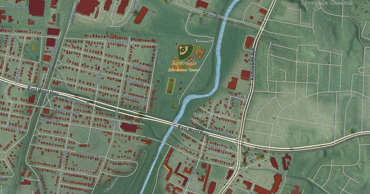 Map of Riverdale Park, Maryland in 2026