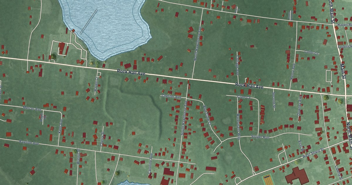 Map of Rock Hall, Maryland in 2026