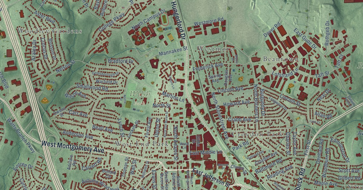 Map of Rockville, Maryland in 2026