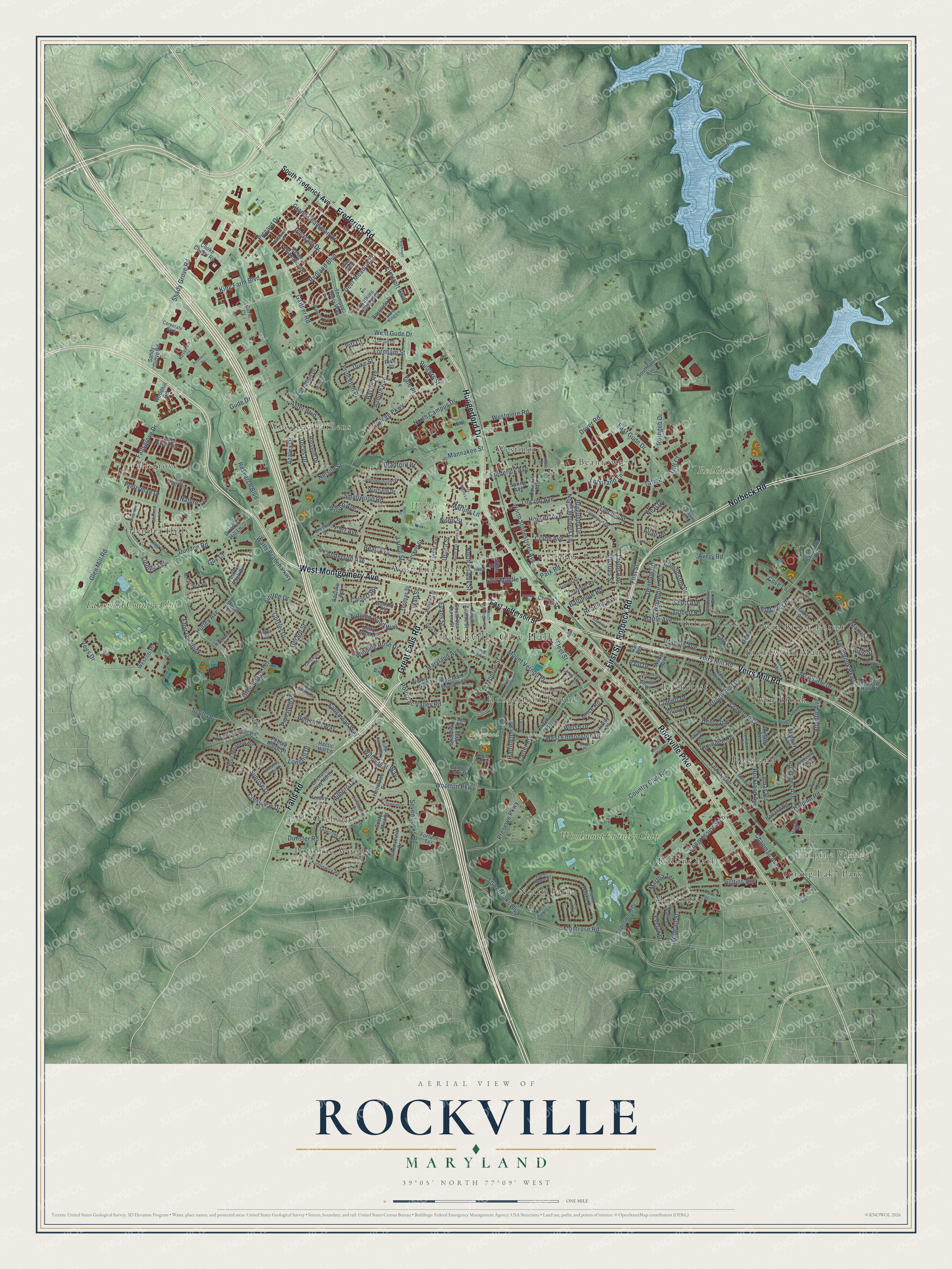 Watermarked full-map preview of Rockville, Maryland