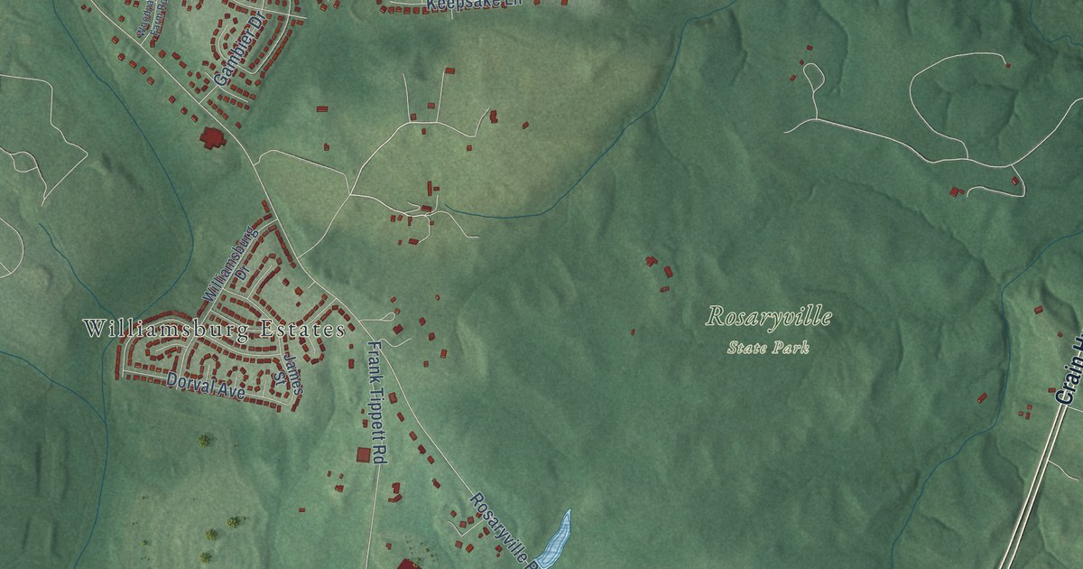 Map of Rosaryville, Maryland in 2026