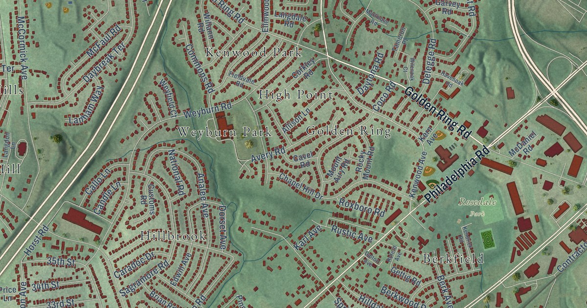 Map of Rosedale, Maryland in 2026