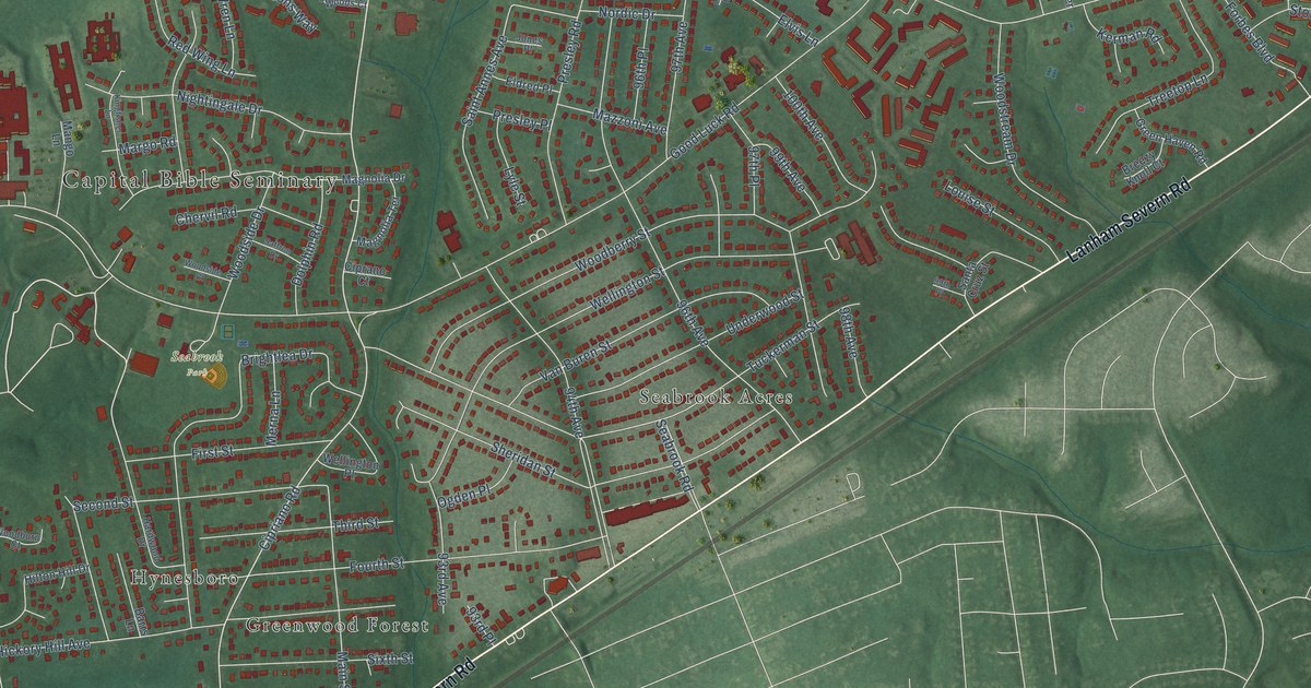 Map of Seabrook, Maryland in 2026