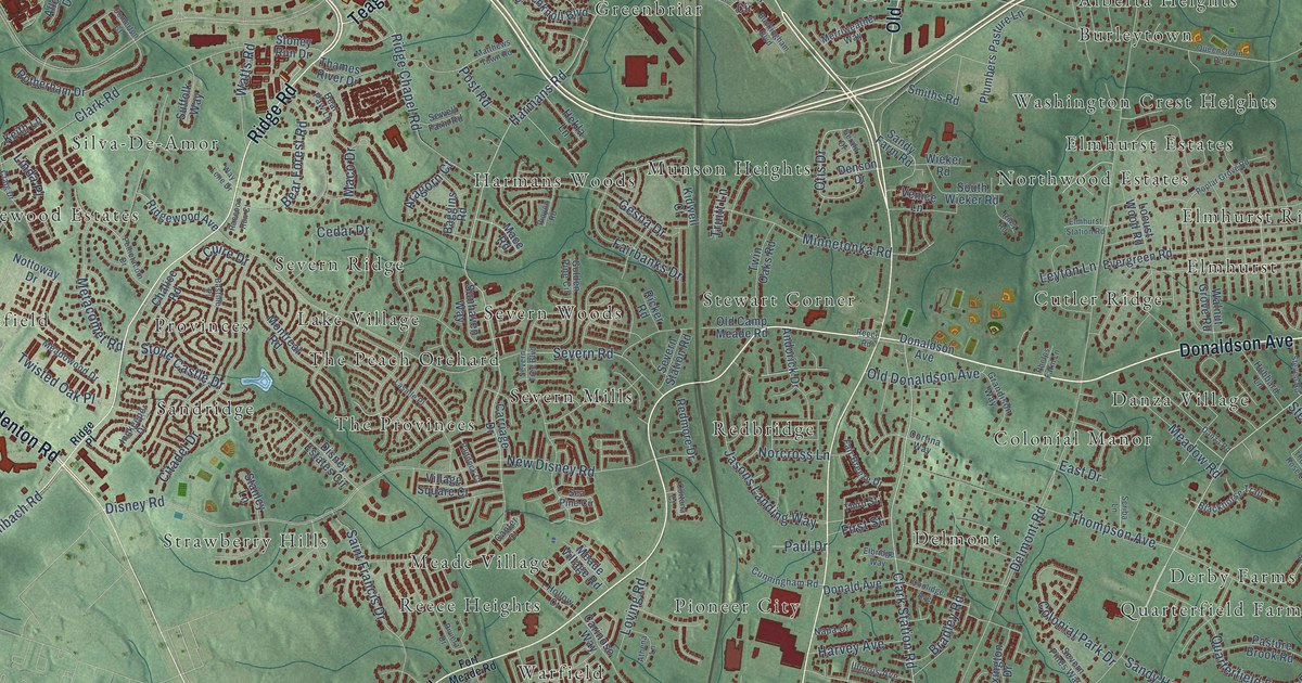 Map of Severn, Maryland in 2026