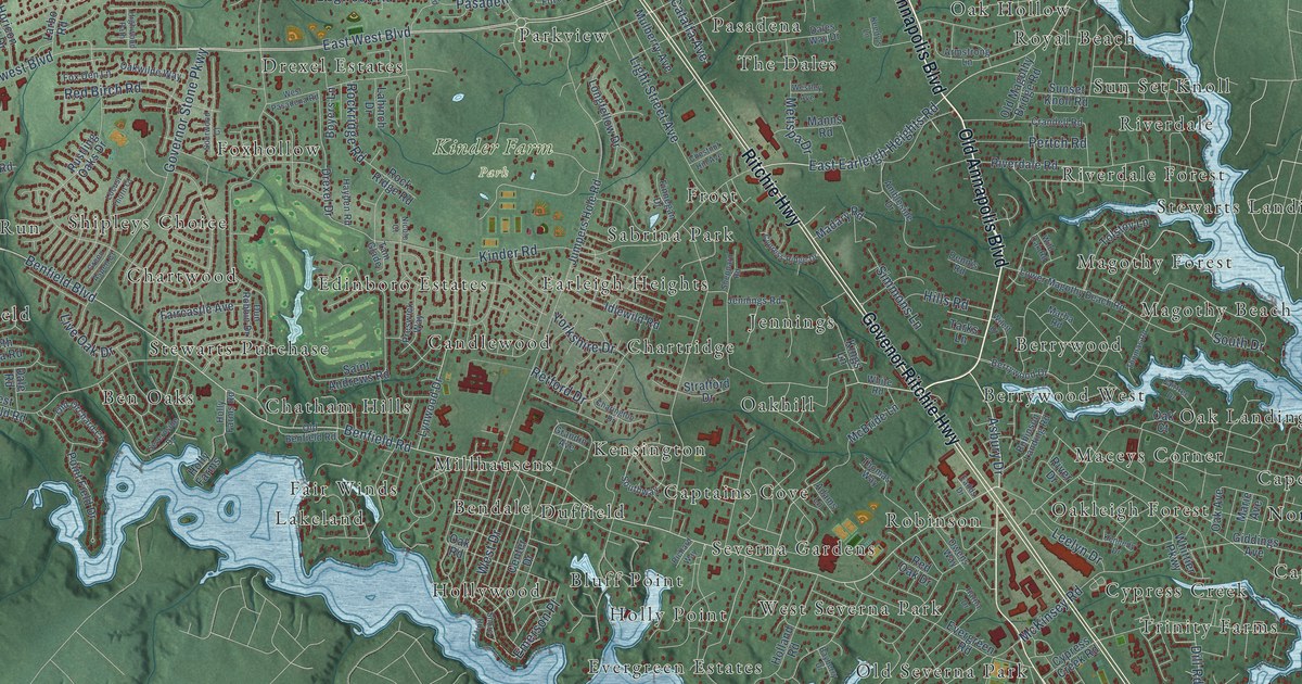 Map of Severna Park, Maryland in 2026