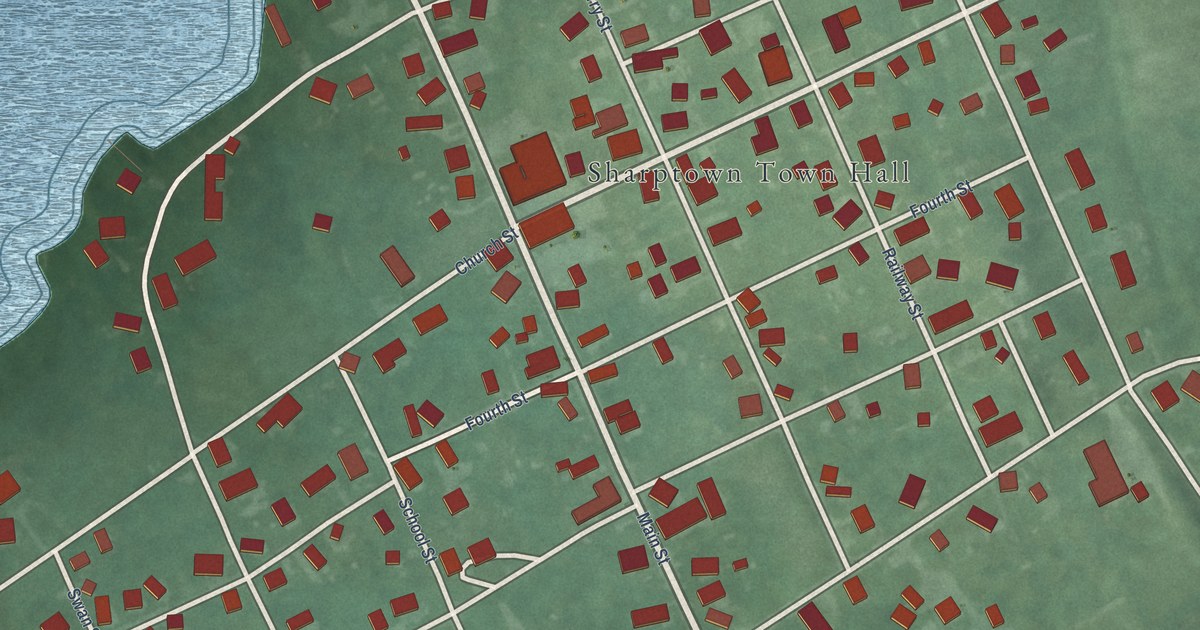 Map of Sharptown, Maryland in 2026