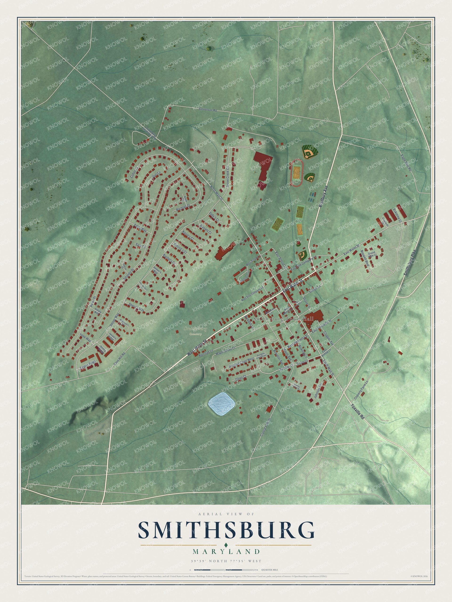 Watermarked full-map preview of Smithsburg, Maryland