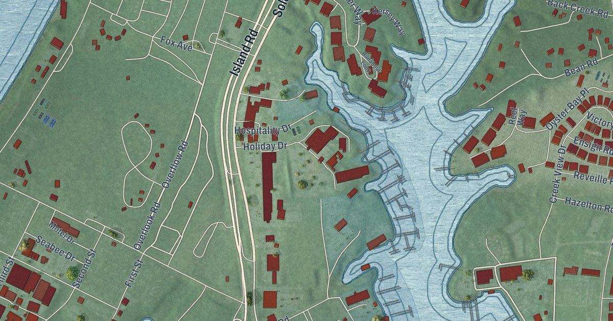 Map of Solomons, Maryland in 2026