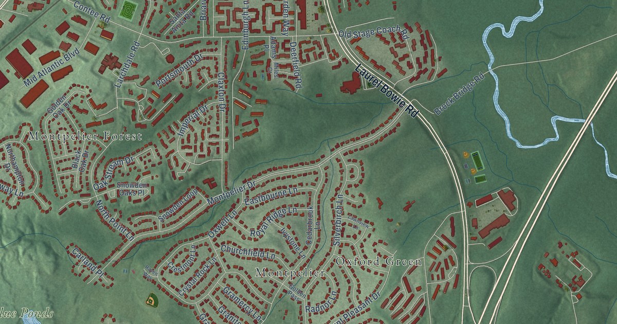 Map of South Laurel, Maryland in 2026
