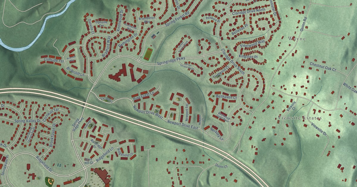 Map of Spring Ridge, Maryland in 2026