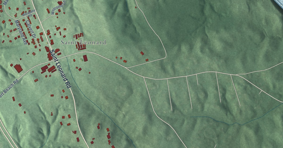Map of St. Leonard, Maryland in 2026