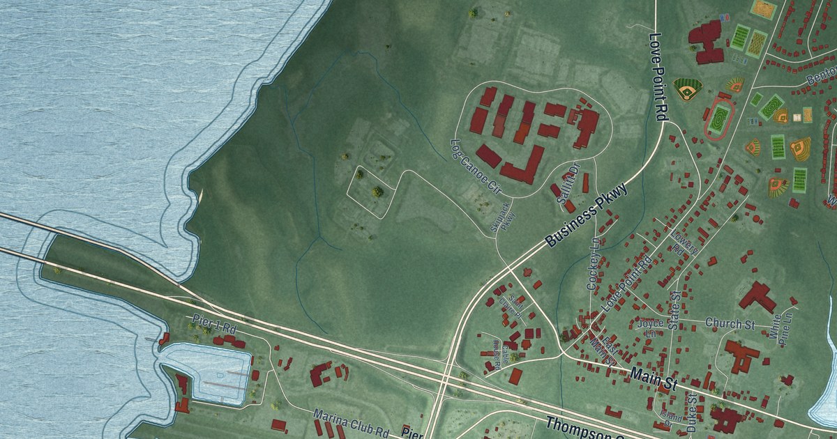Map of Stevensville, Maryland in 2026
