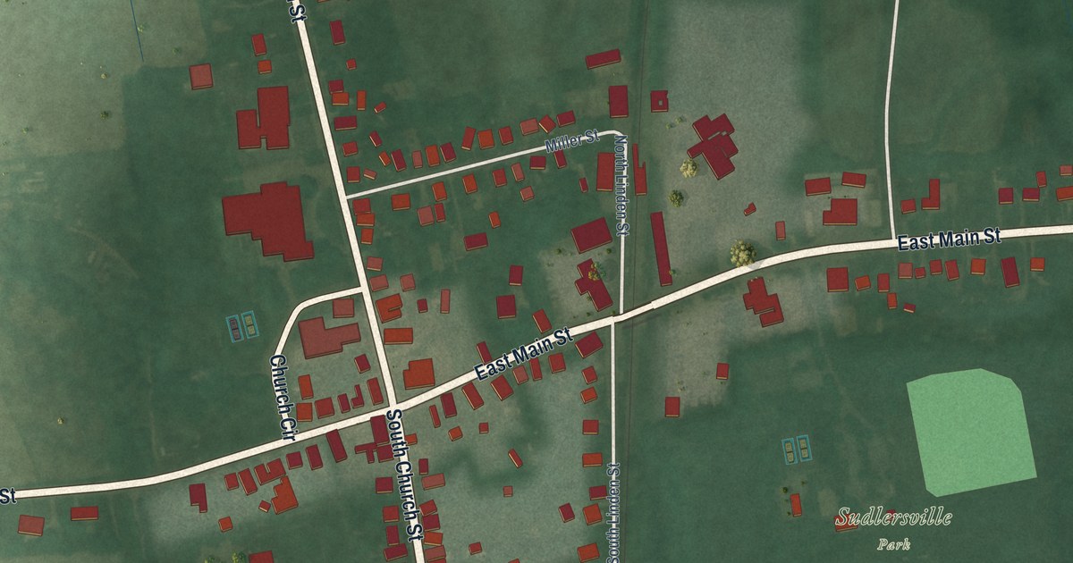 Map of Sudlersville, Maryland in 2026