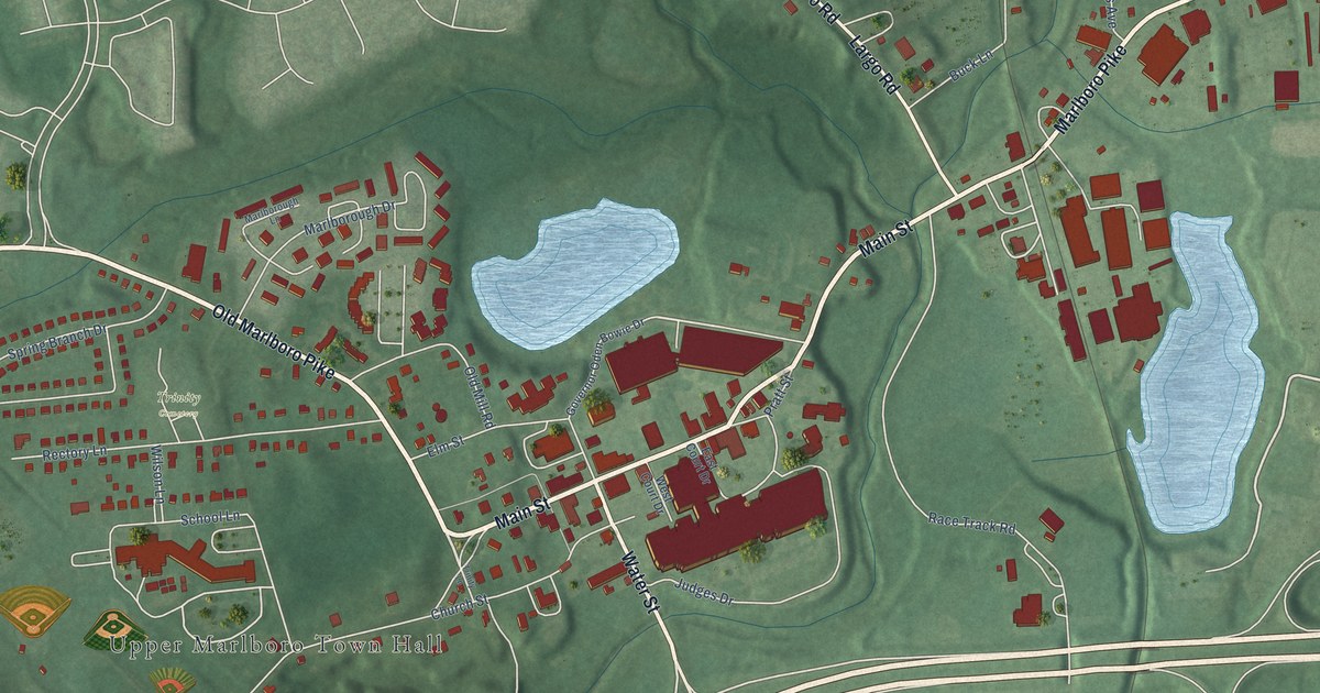 Map of Upper Marlboro, Maryland in 2026