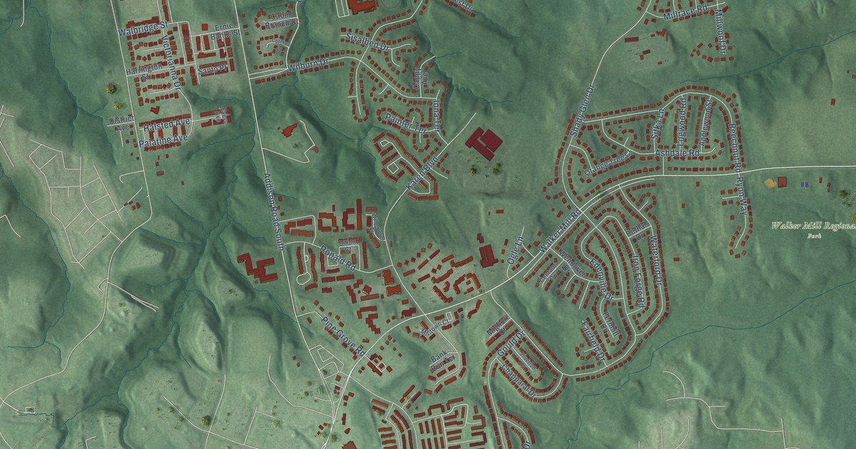 Map of Walker Mill, Maryland in 2026