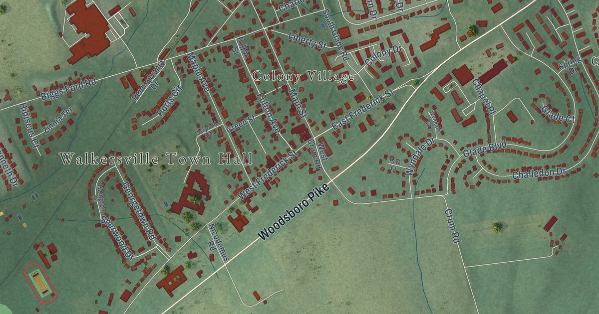 Map of Walkersville, Maryland in 2026