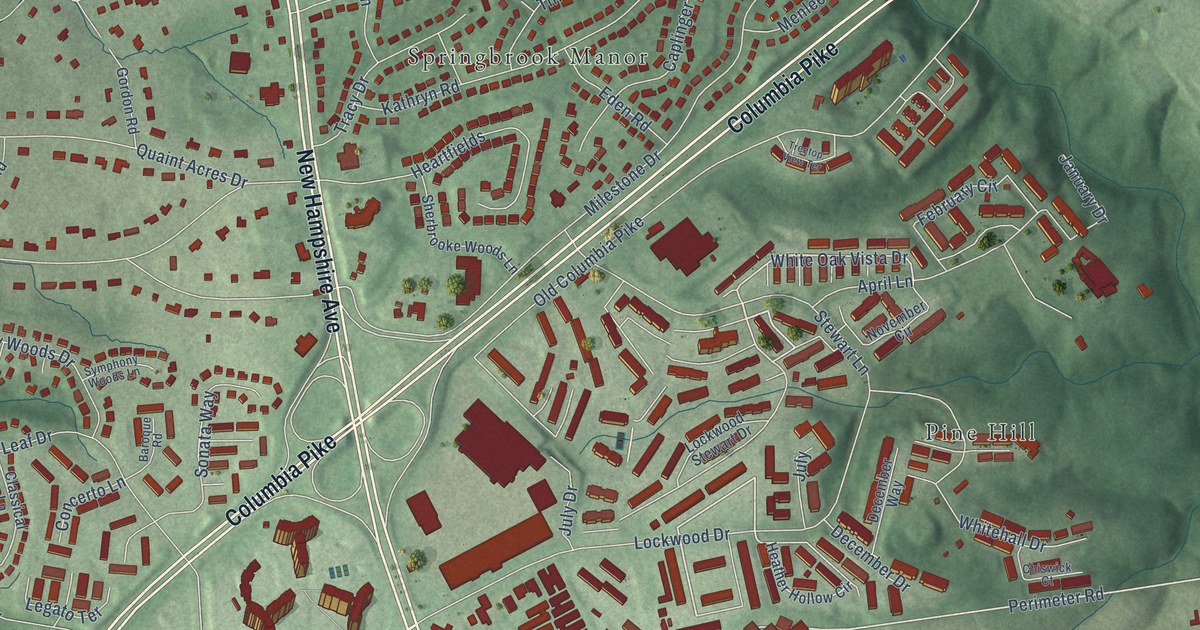 Map of White Oak, Maryland in 2026