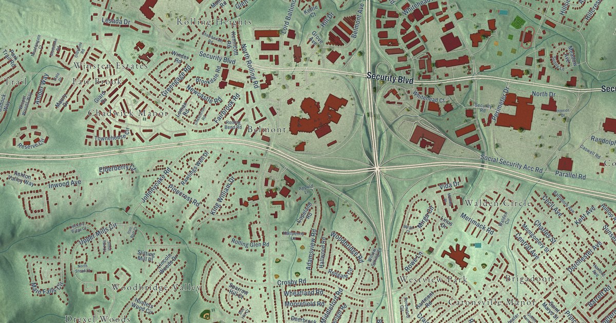 Map of Woodlawn, Maryland in 2026