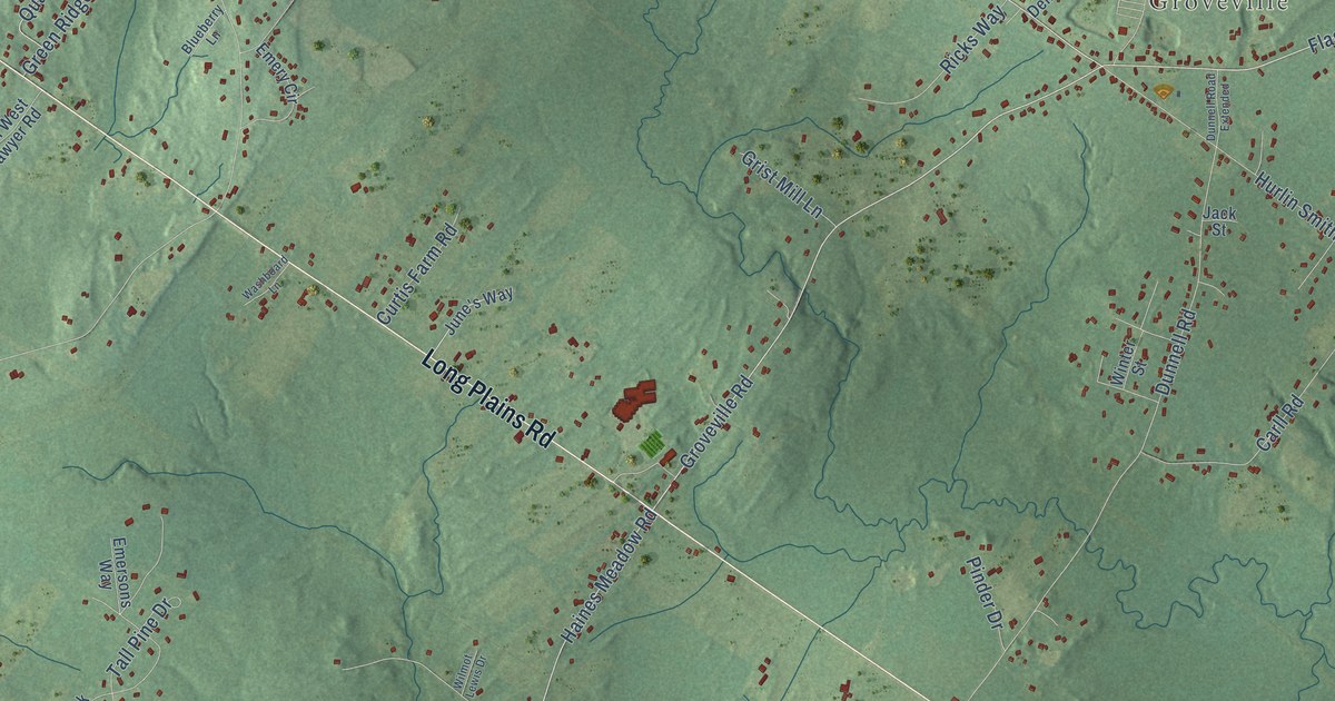 Detailed Map of Buxton Center, Maine