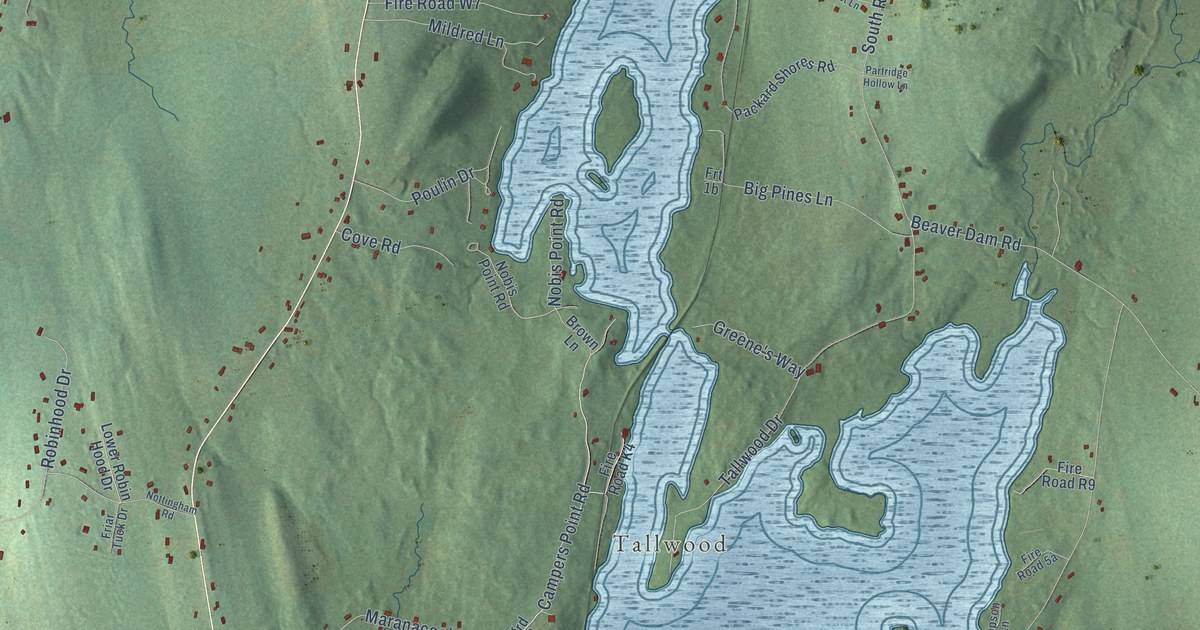 Detailed Map of Maranacook, Maine