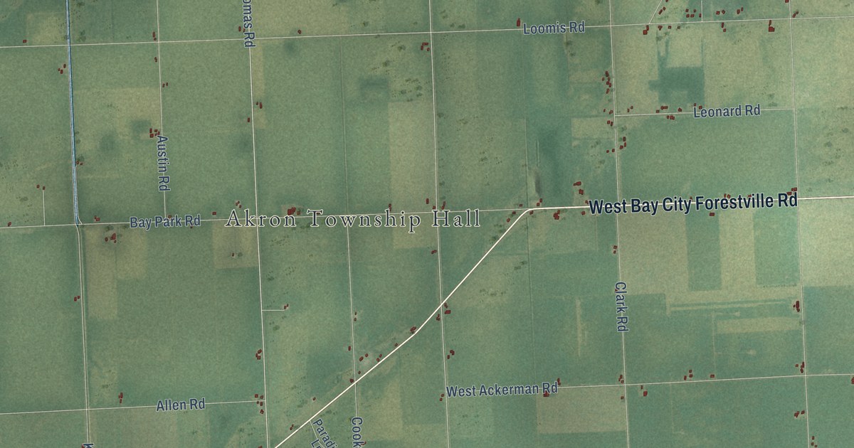 Map of Akron Municipality, Michigan in 2026