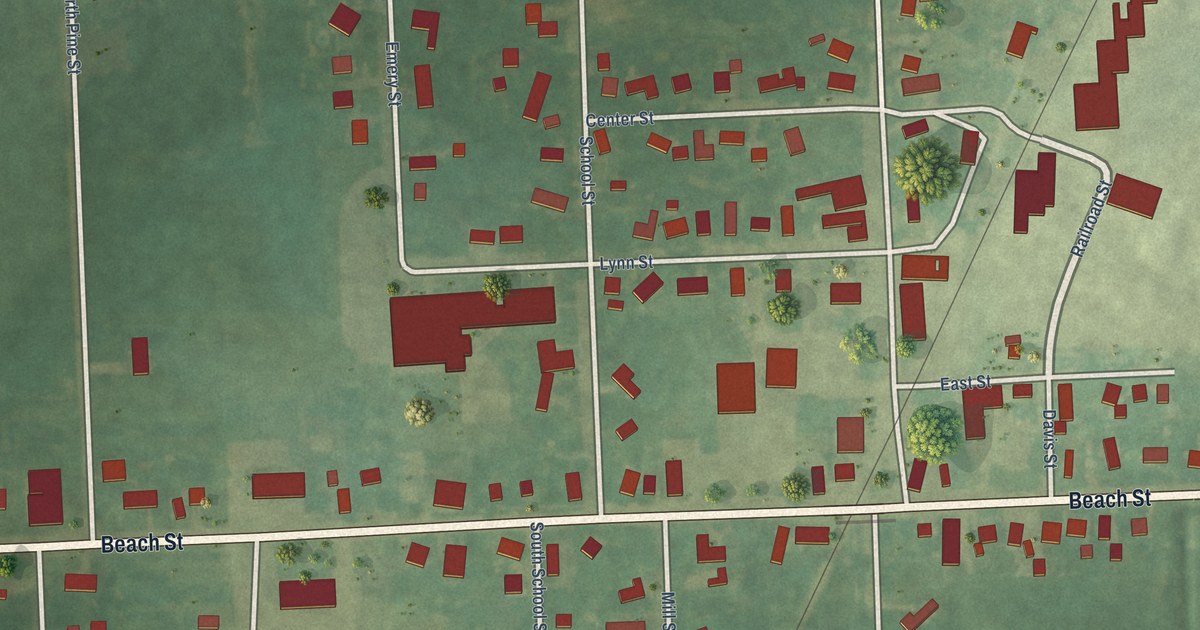 Map of Akron Village, Michigan in 2026