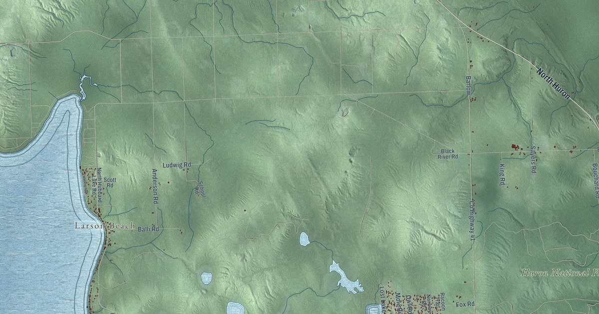 Map of Alcona, Michigan in 2026
