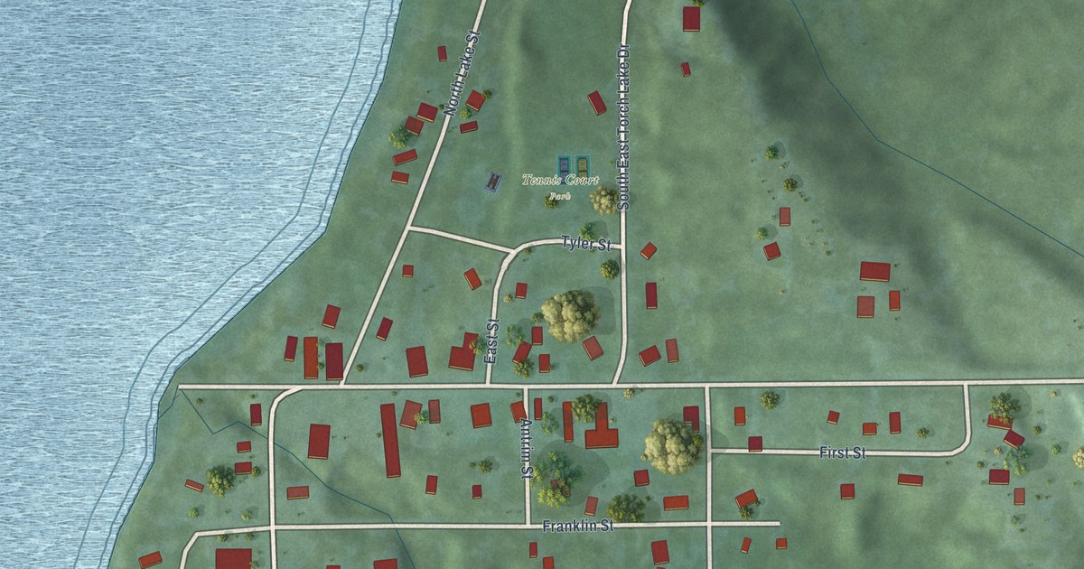 Map of Alden, Michigan in 2026