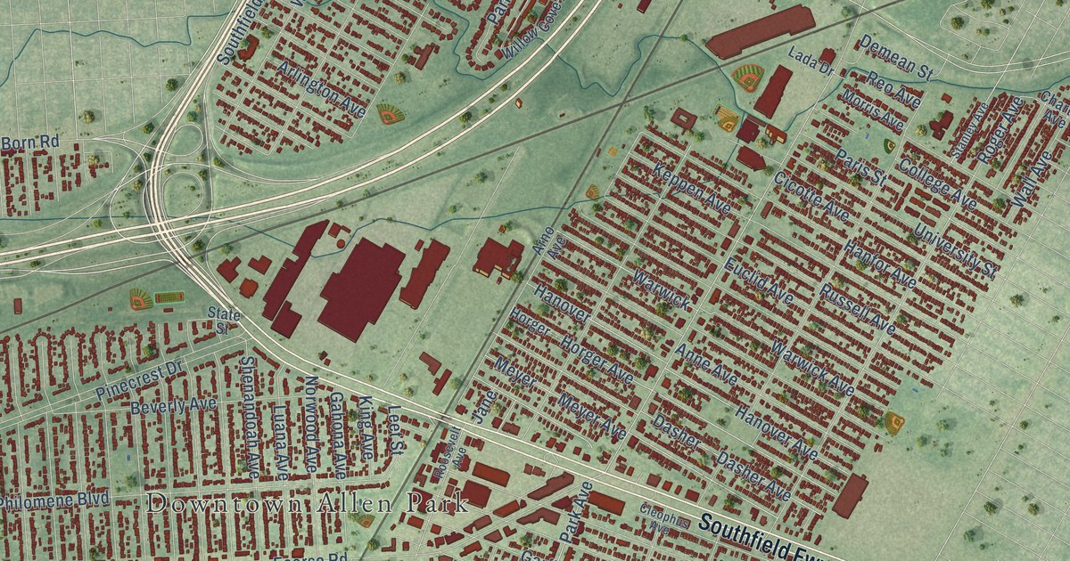 Map of Allen Park, Michigan in 2026
