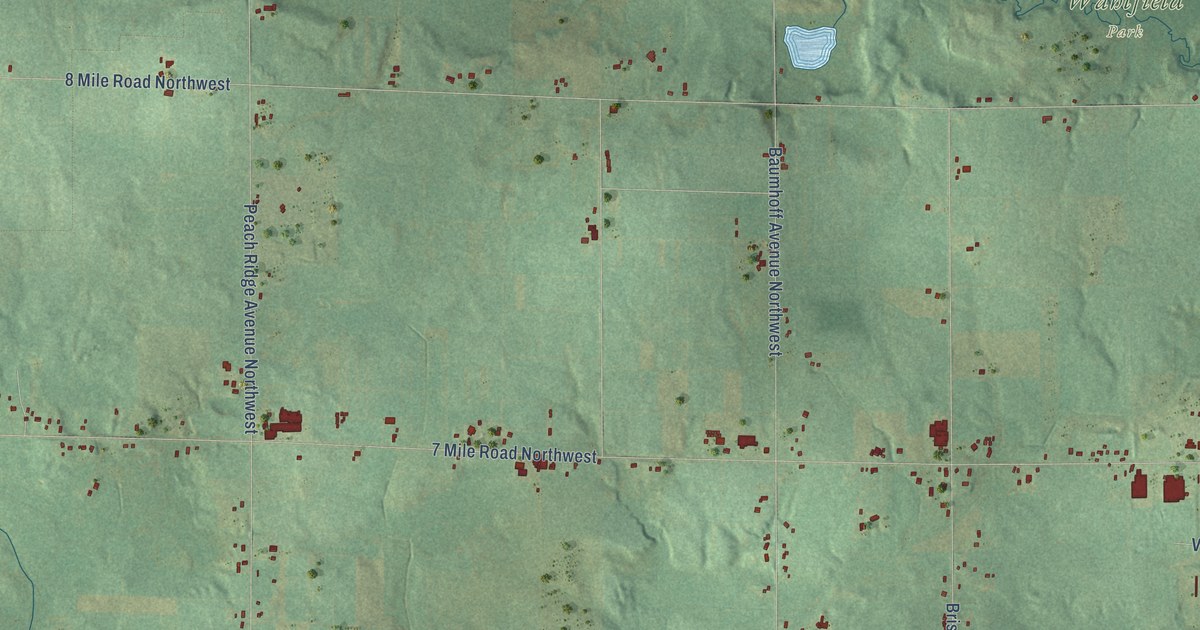Map of Alpine, Michigan in 2026
