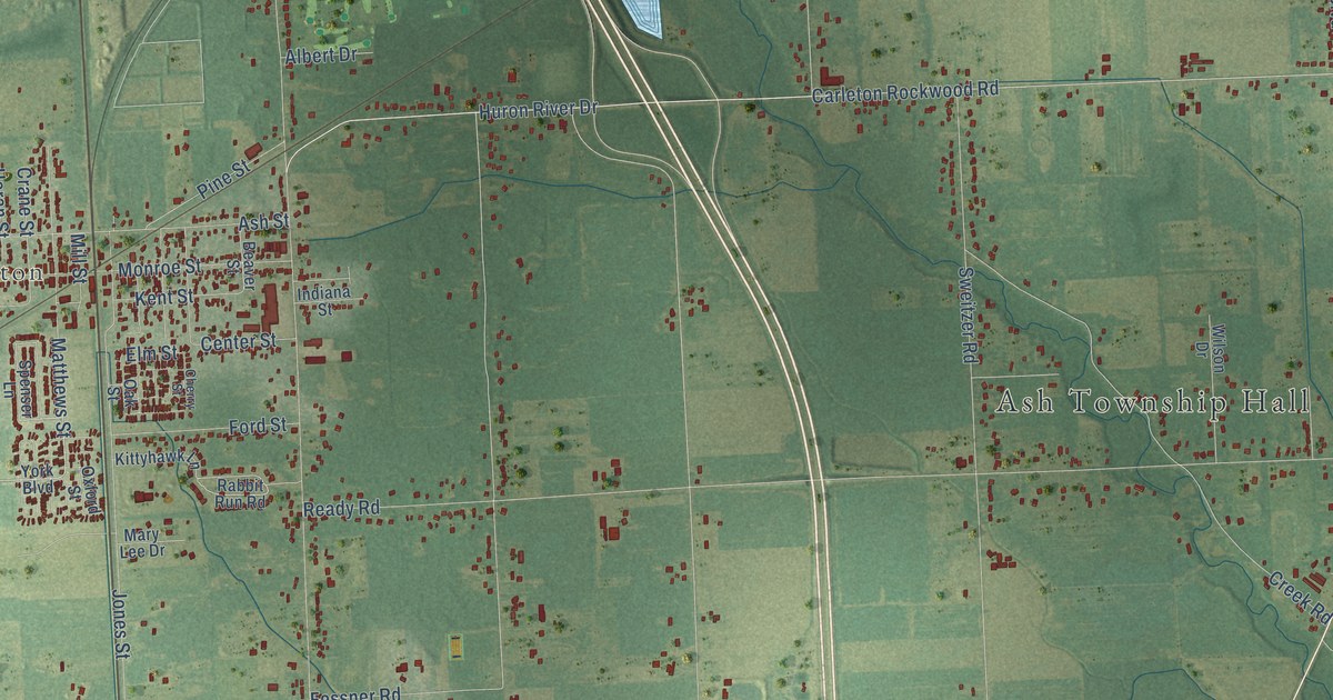 Map of Ash, Michigan in 2026